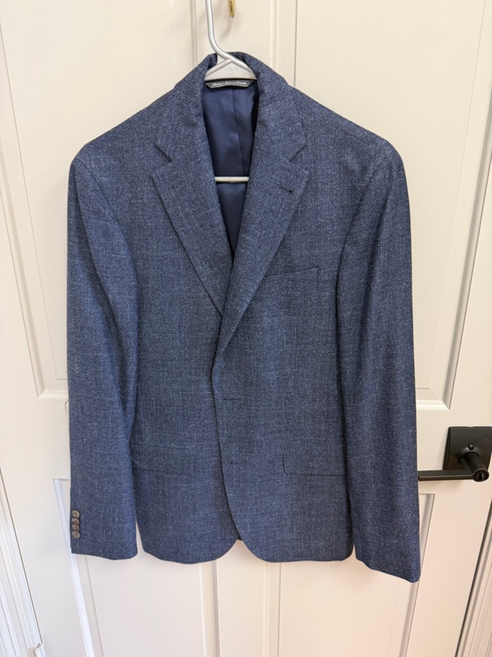Boys' Navy Textured Blazer - Classic Tailored Style